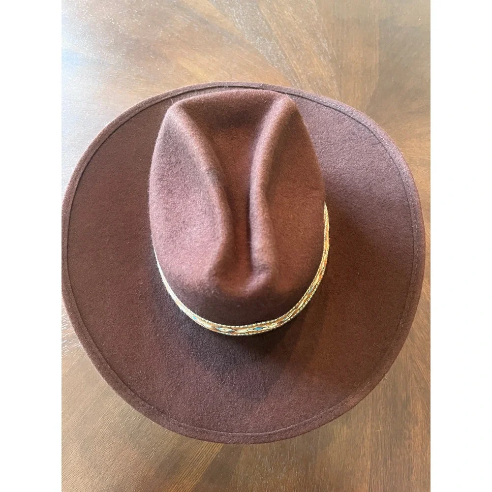Sears Wool Hat Woman's 6 3/4 Brown Excellent Outback Southwestern Fedora